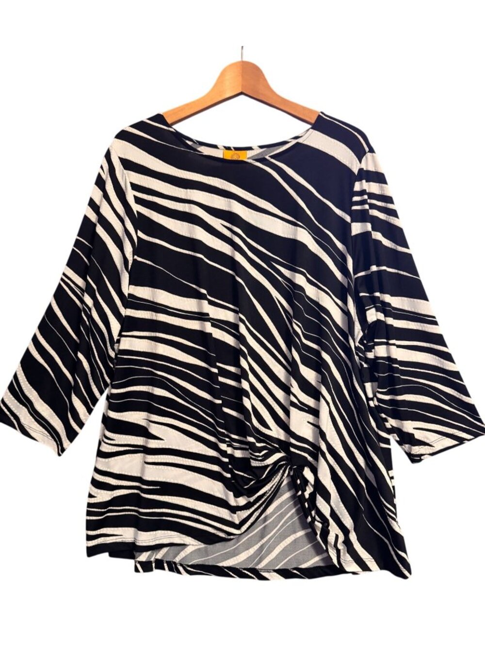 Ruby Rd Woman Top Zebra Print Tunic Style 2X 95% Polyester Stretch Design